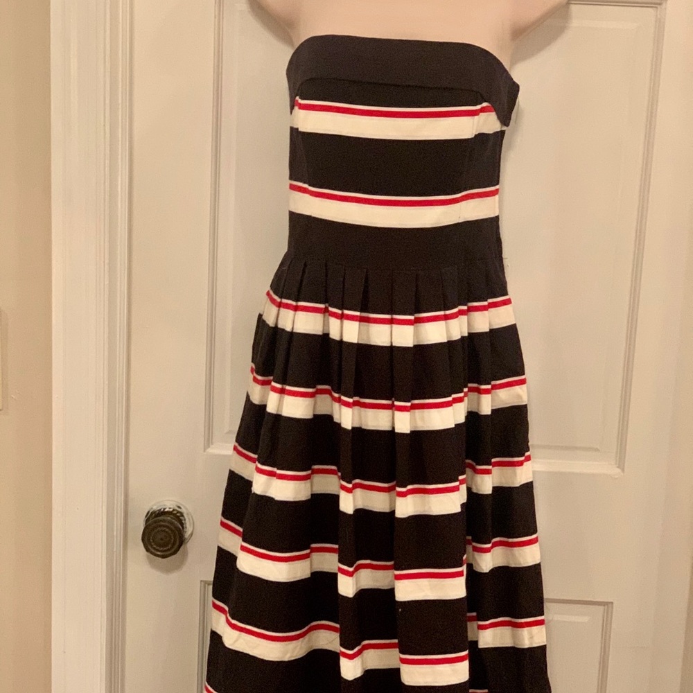 Lang Originals vintage blackred stripe dress SALE - Picture 3 of 12